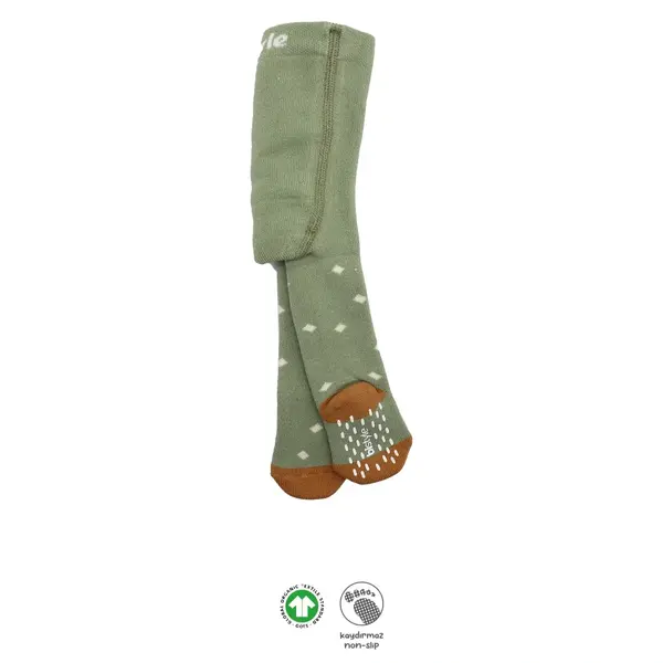 Bistyle Organik Çorap Külotlu Kaymaz Havlu  Puanlı Nil