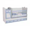 Babyhope 830 Büyüyen Beşik 70x180 cm Beyaz - Mavi 