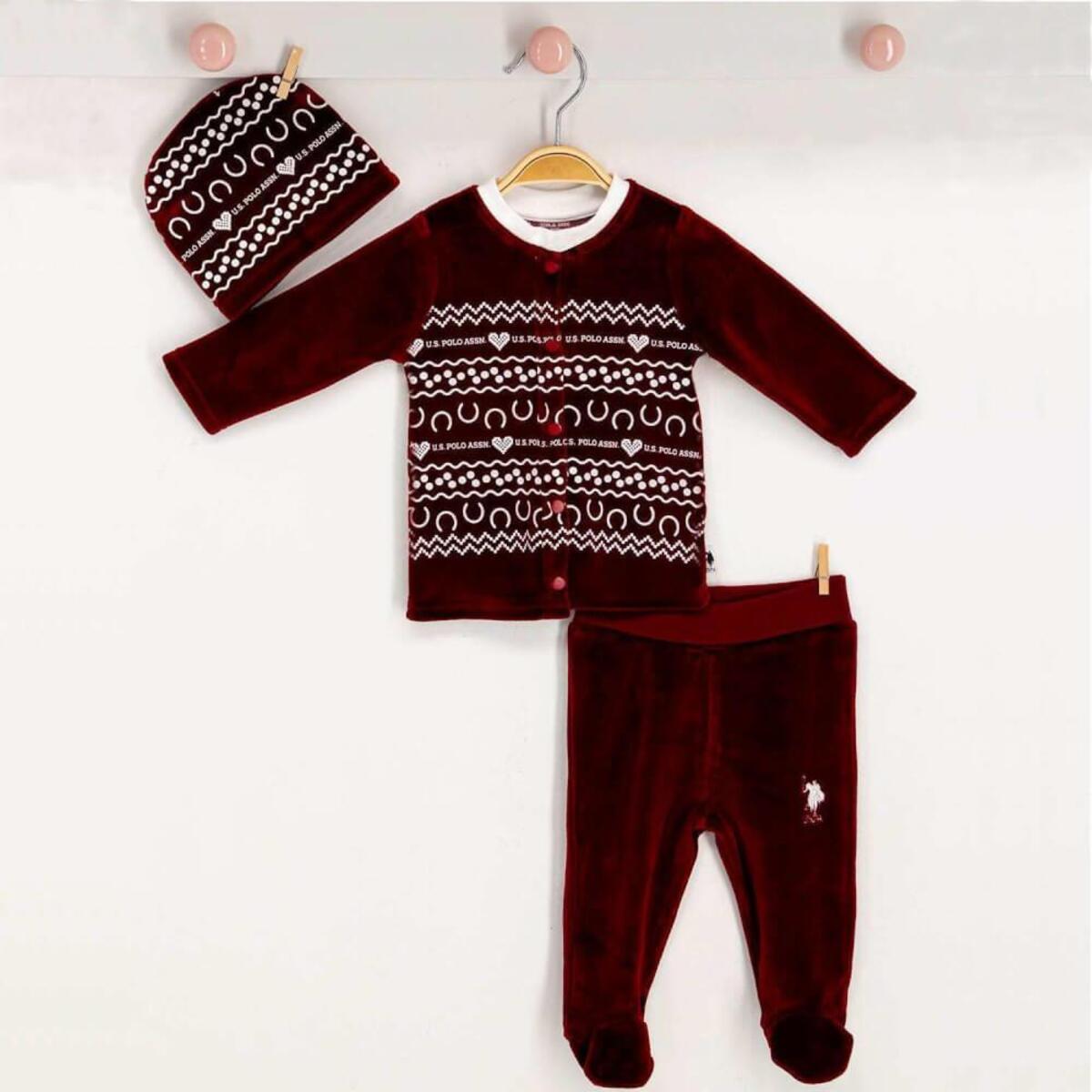 U.S. Polo 3lü Takım Bordo