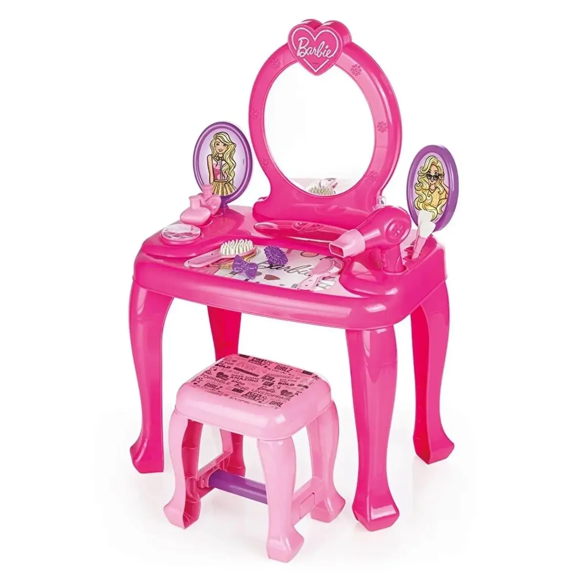 Barbie Ayaklı Makyaj Masa Sandalye Seti