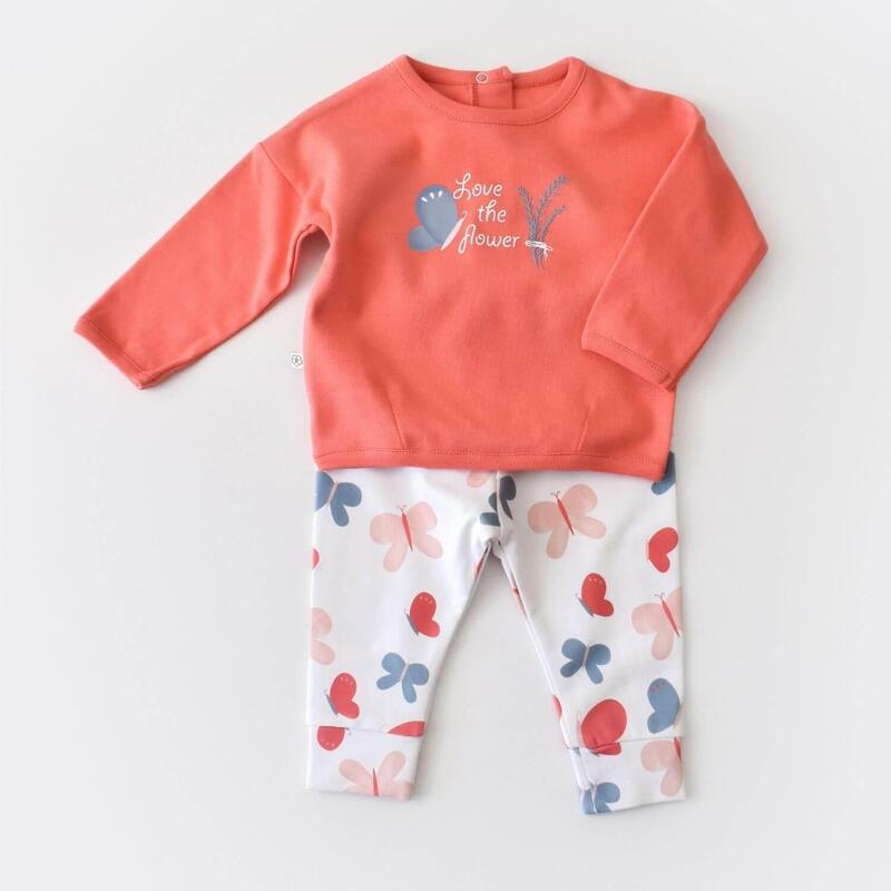 Bibaby Organik 2li Takım Wild Flowers Coral