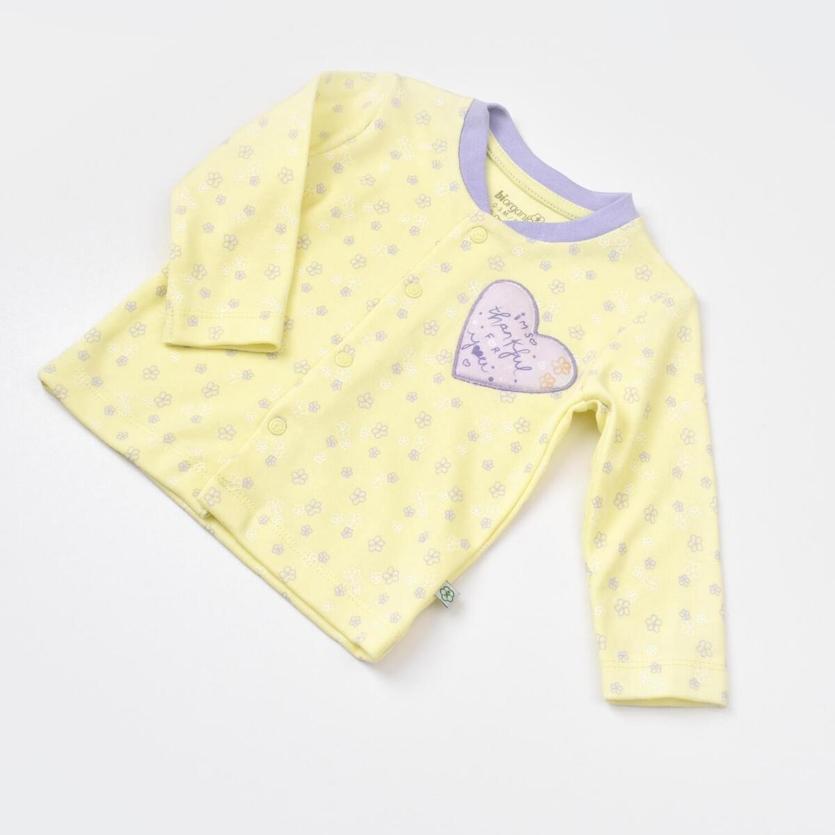 Bibaby Organik Zıbın Takımı Battaniyeli Tüllü Love You Baby Yellow Lavander