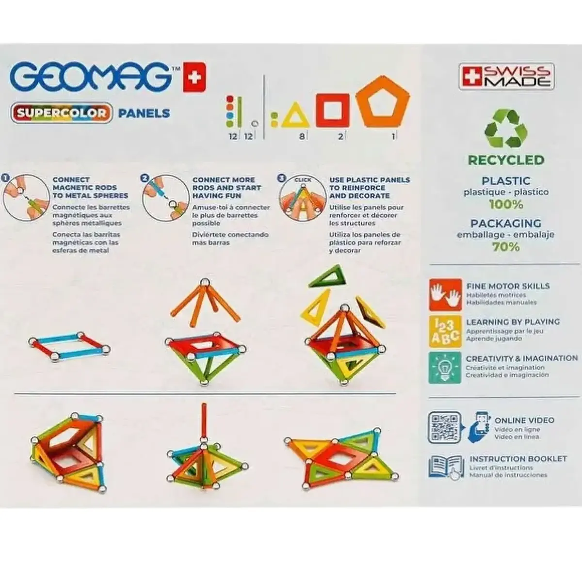 Geomag Supercolor Panels Manyetik Zeka Oyunu 35 Parça
