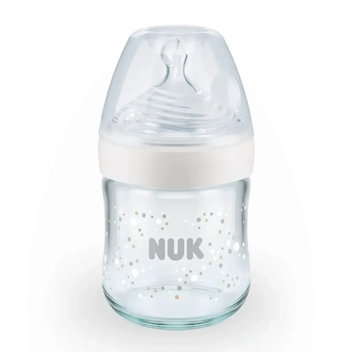 Nuk Nature Sense Isı Göstergeli Cam Biberon 120 ml Beyaz
