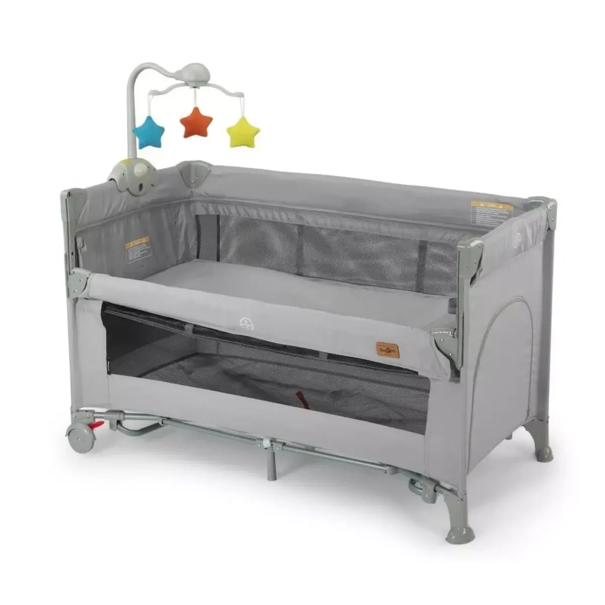 Baby2Go Bony Anne Yanı Oyun Parkı 60x120 cm Gri