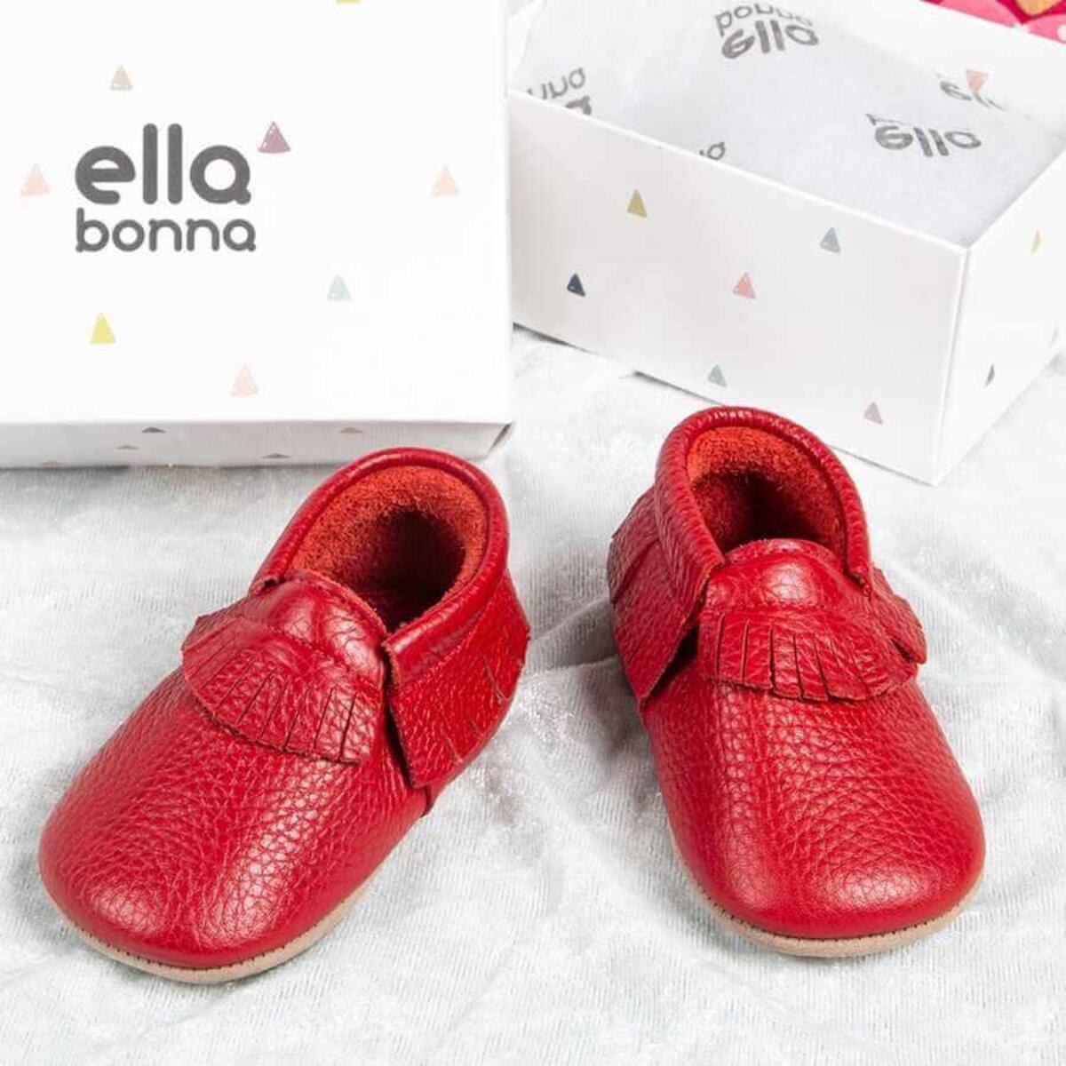 Ella Bonna Bebek Ayakkabısı Hakiki Deri Kırmızı