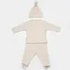 Bibaby Organik Zıbın Takımı 3lü Modal Nature Relax Baby Bej
