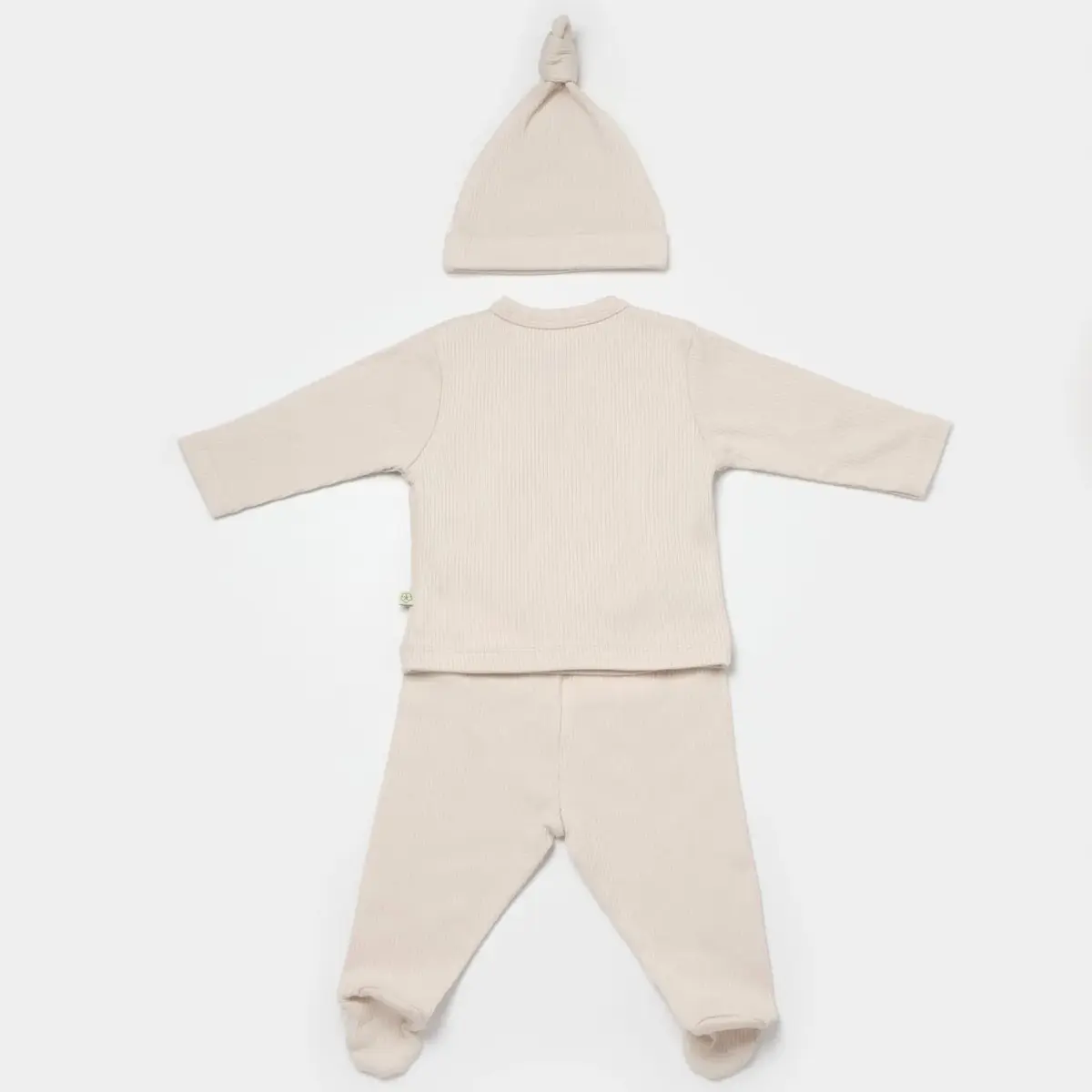 Bibaby Organik Zıbın Takımı 3lü Modal Nature Relax Baby Bej