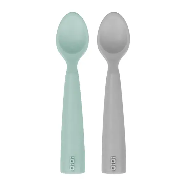 OiOi Nam Nam Mama Kaşığı 2li River Green - Powder Grey