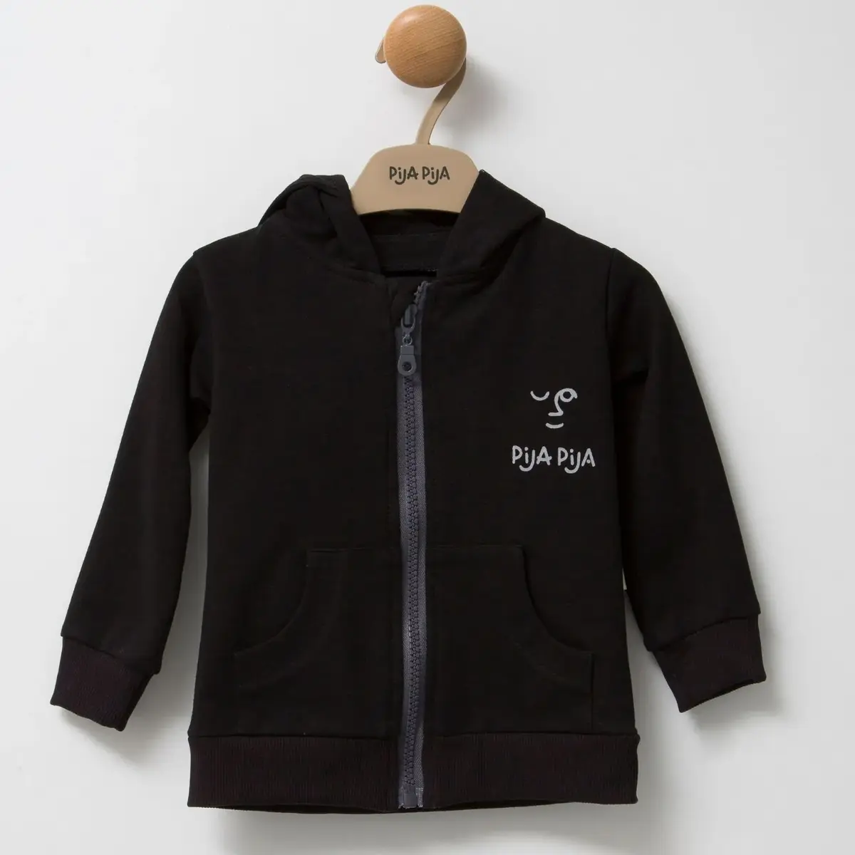 Moi Noi Sweatshirt Fermuarlı Siyah Moi Noi Sweatshirt Fermuarlı Siyah