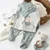 Bibaby Organik Zıbın Takımı 3lü Hug Me Bear Yeşil