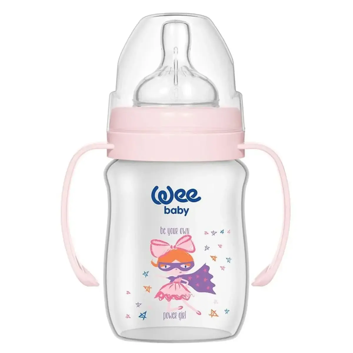 Wee Baby Klasik Plus Geniş Ağızlı Kulplu PP Biberon 150 ml