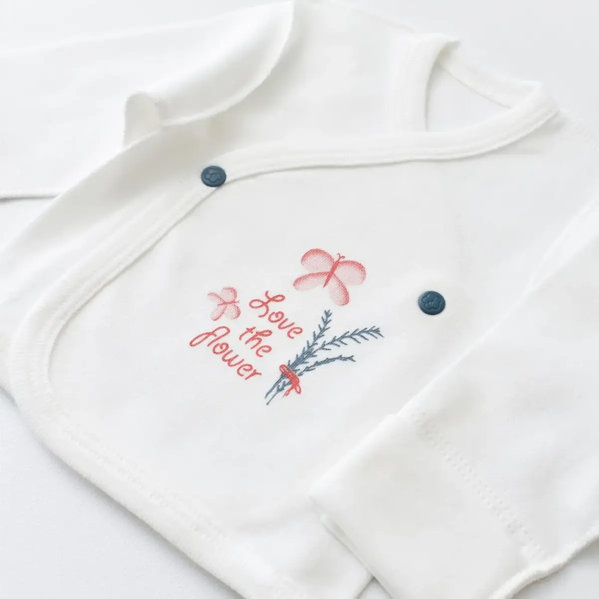 Bibaby Organik Zıbın Takımı Wild Flowers Prematüre Spring Blue