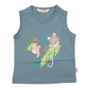 Mini Damla T-Shirt Kolsuz Jungle Petrol