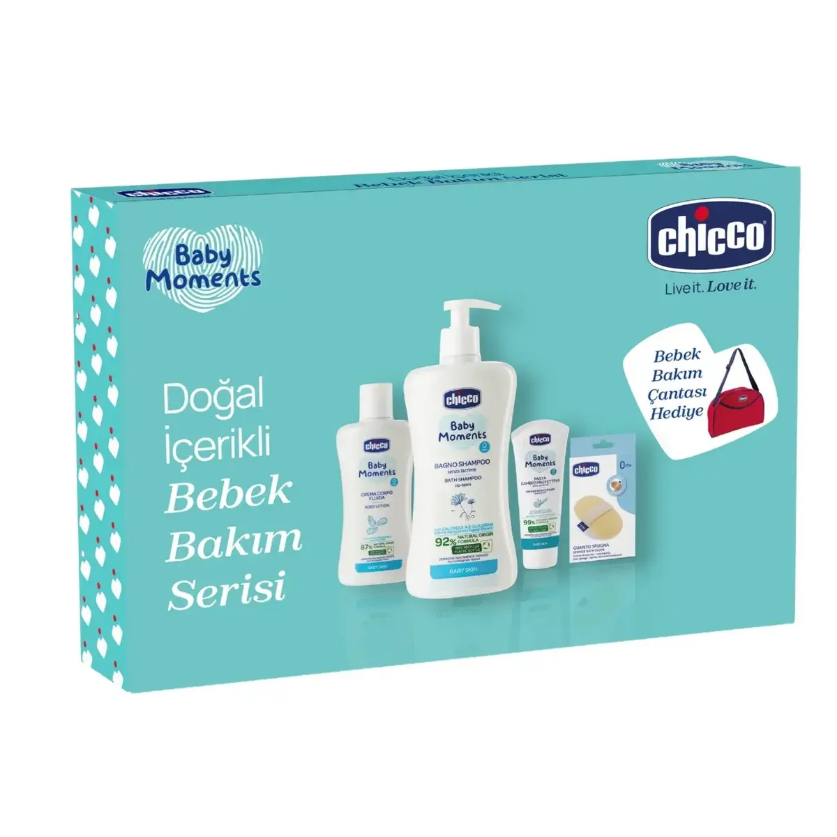 Chicco Bebek Bakım Seti (Çanta Hediyeli)