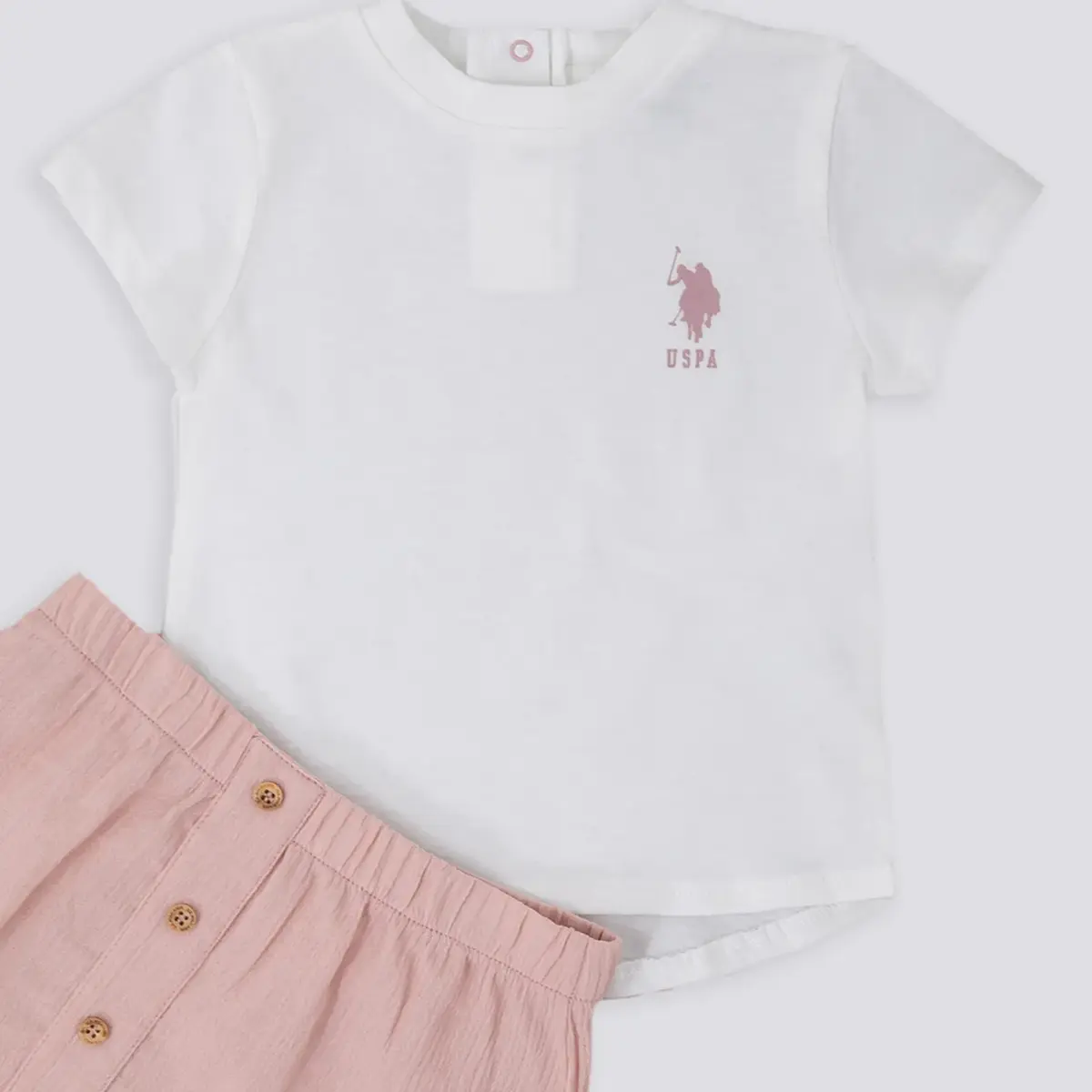 U.S. Polo 2li Takım T-Shirt Krem