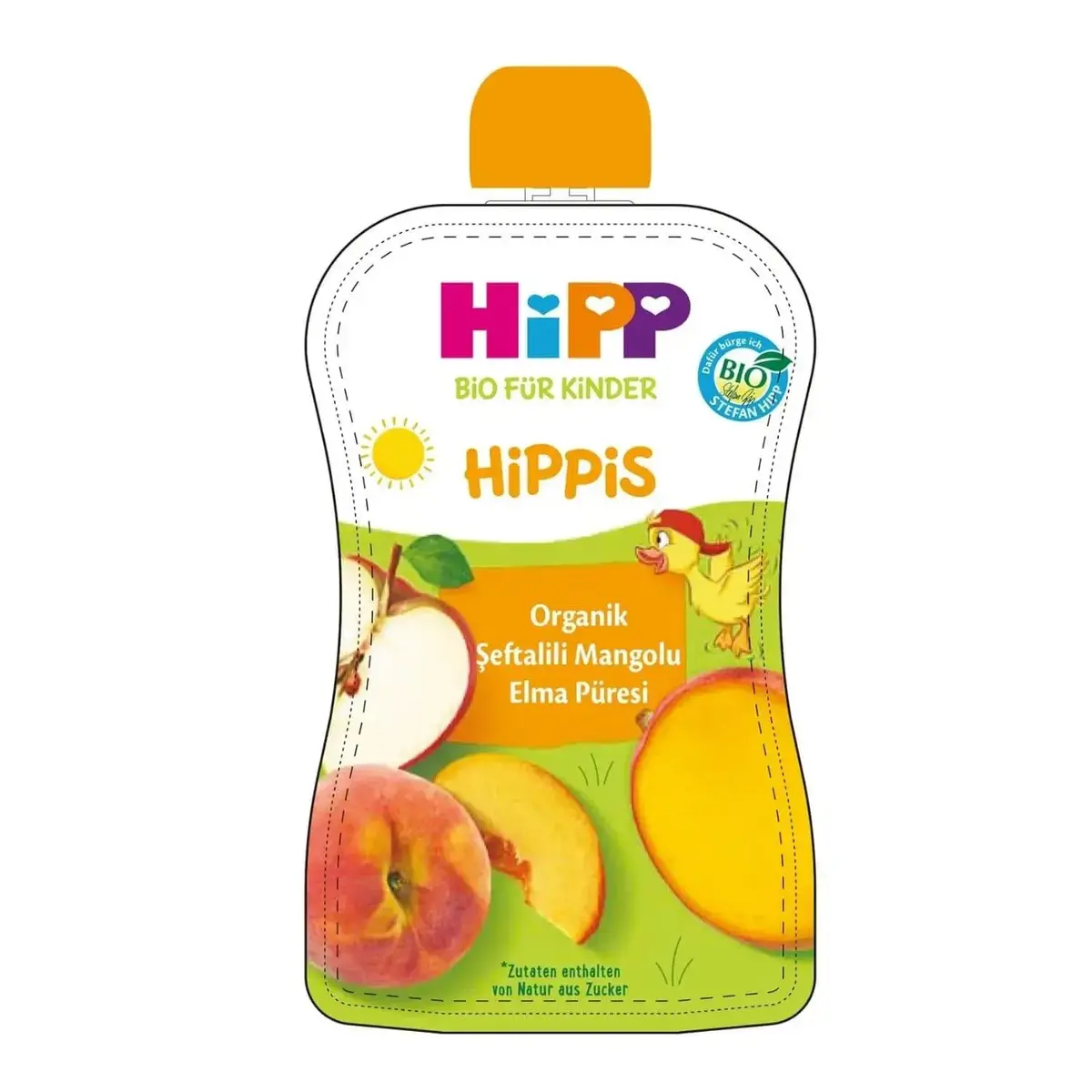 Hipp Organik Şeftalili Mangolu Elma Püresi 100 gr