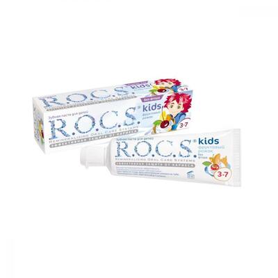 Rocs Kids Florsüz Çocuk Diş Macunu Meyve Külahı 3-7 Yaş
