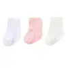 Bibaby Organik Çorap Soket 3lü Basic Pembe - Beyaz