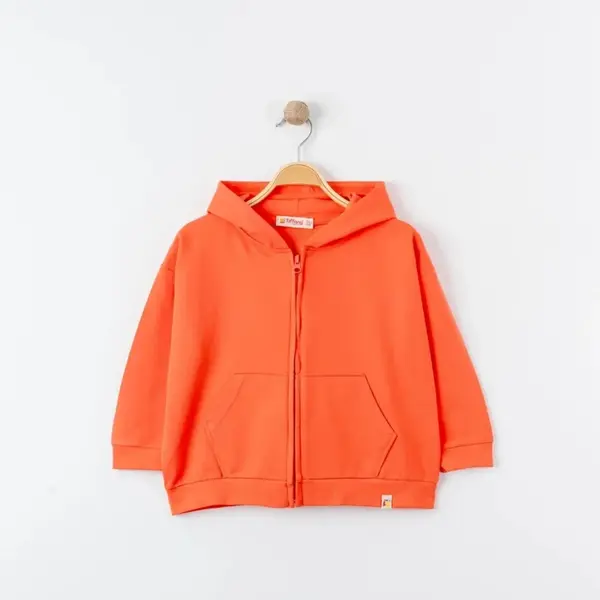 Tiffany Sweatshirt Kapüşonlu Oversize Theme Mercan