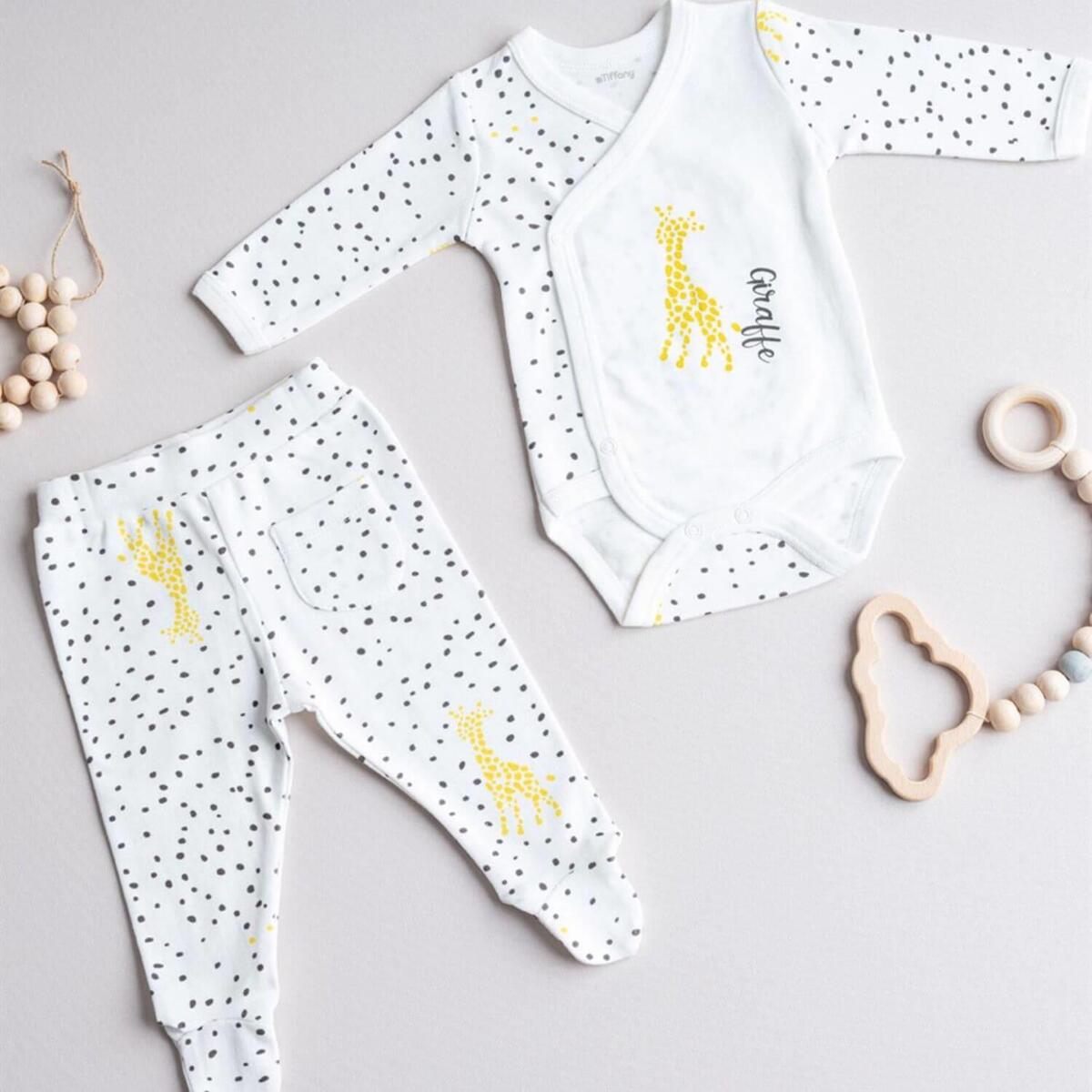 Tiffany Body Takımı Giraffe Theme Ekru