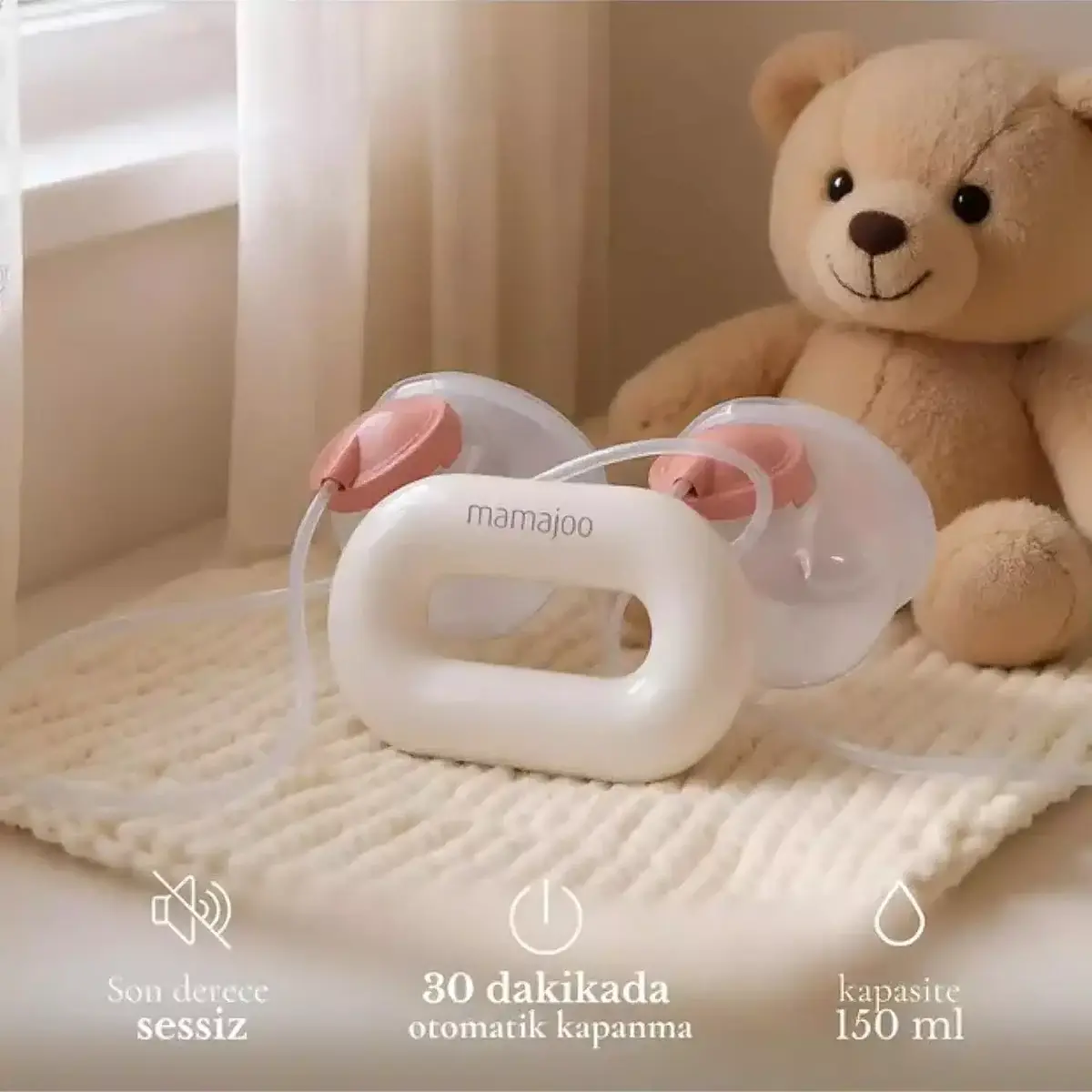 MAMAJOO KYBELE GİYİLEBİLİR ELEKTRONİK ÇİFTLİ POMPA 150 ml