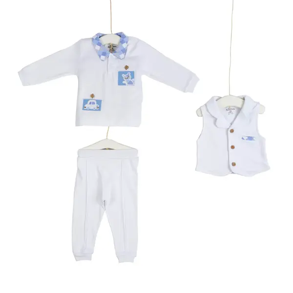 Aziz Bebe 3lü Takım Ekru