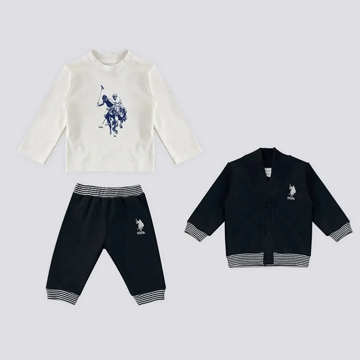 U.S. Polo 3lü Takım Lacivert Melanj