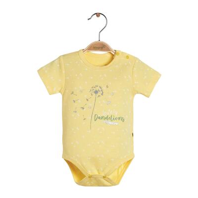 Bibaby Organik Body Fly Dandelions Sarı - Ekru