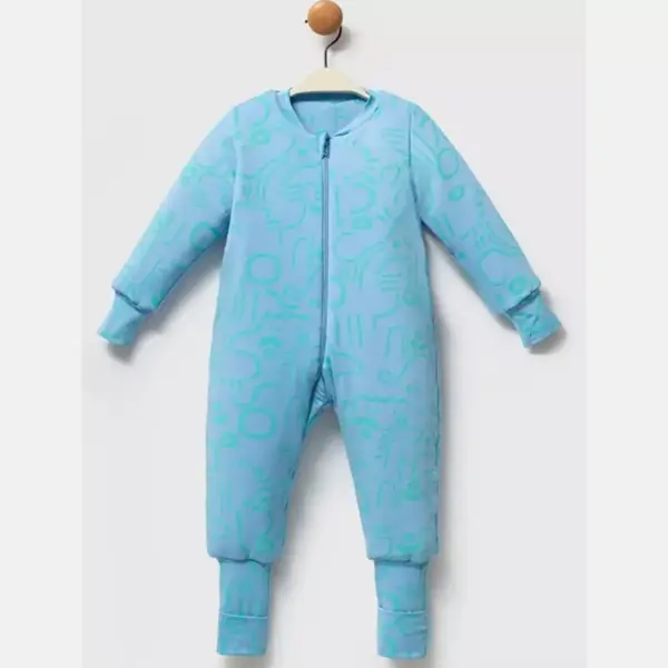 Ella Bonna Uyku Tulumu Çoraplı 2,5 Tog Desenli Mavi