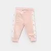 Bibaby Organik Pantolon Patiksiz The Flowers Ekru - Pembe
