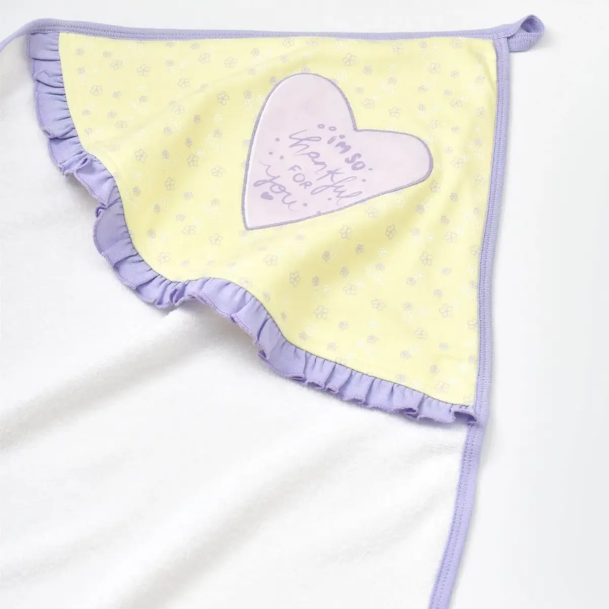 Bibaby Organik Havlu Love You Baby Yellow Lavender