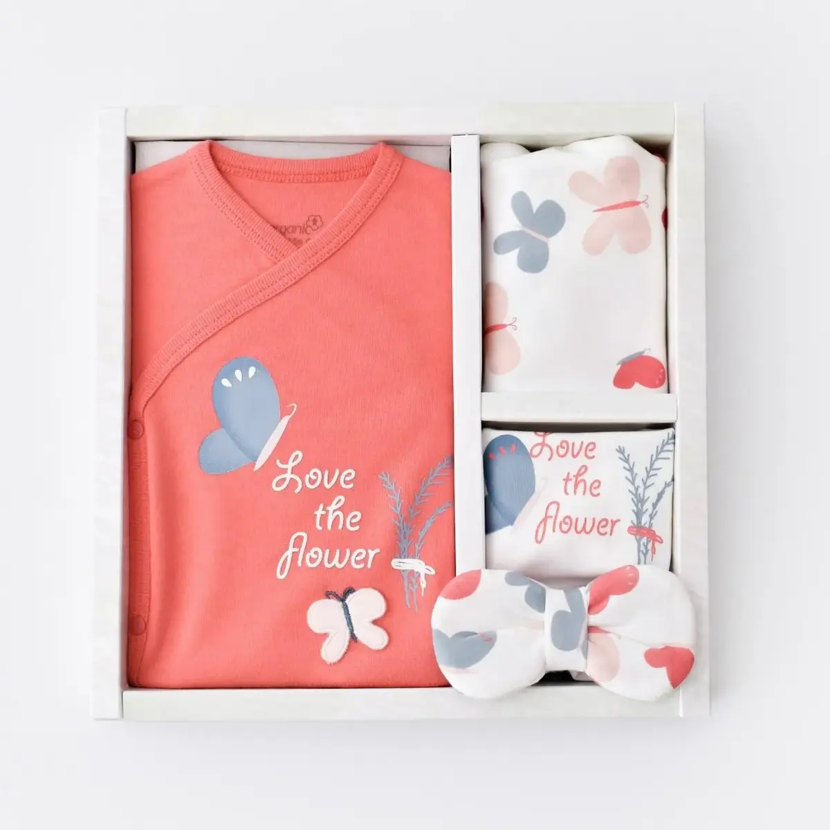Bibaby Organik Hastane Çıkışı 5li Wild Flowers Coral