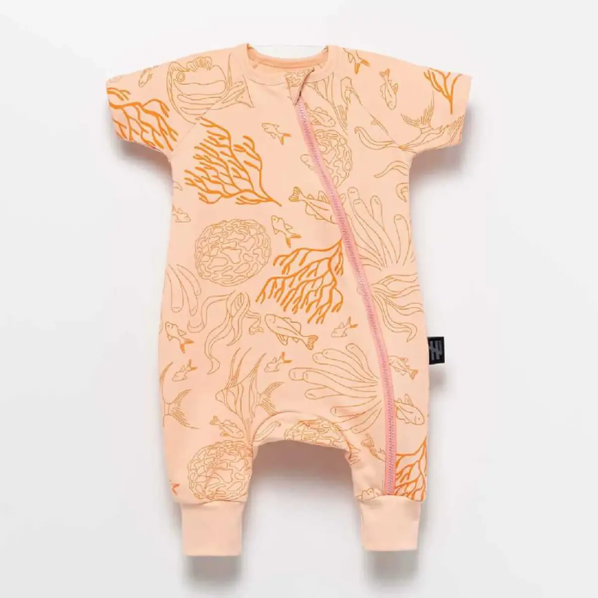 Moi Noi Desenli Yandan Fermuarlı Tulum Somon