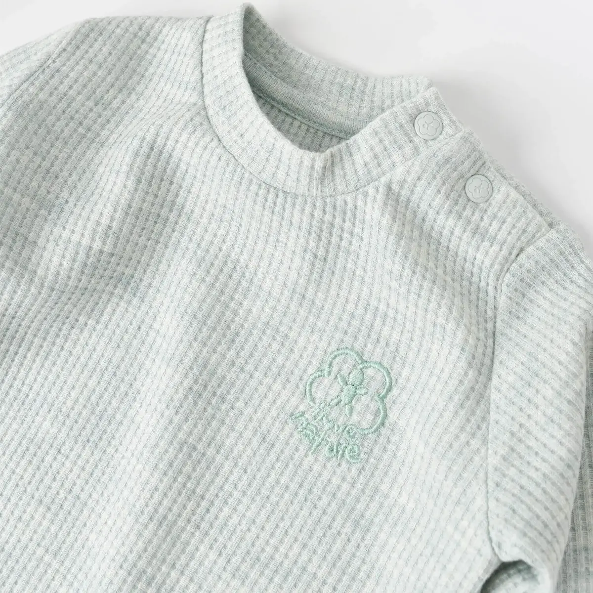 Bibaby Organik 2li Takım Nature In Waffle Yeşil Melanj