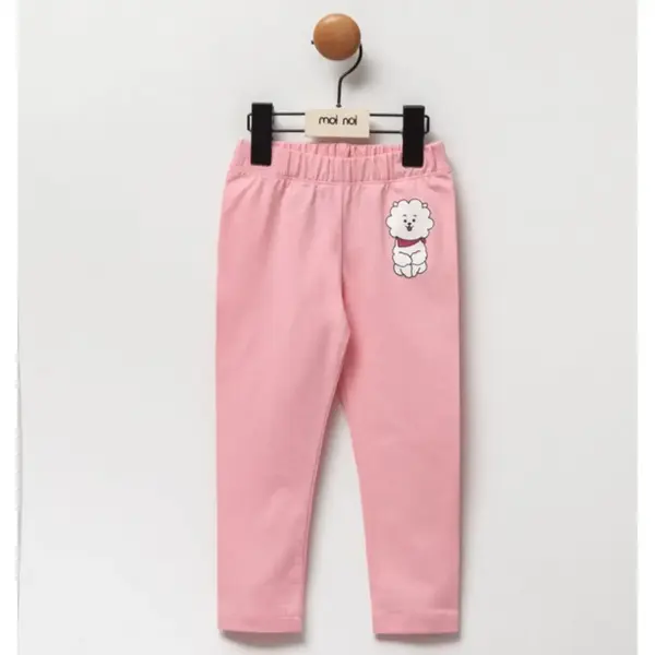 Moi Noi Tayt Baskılı Pembe - Köpek