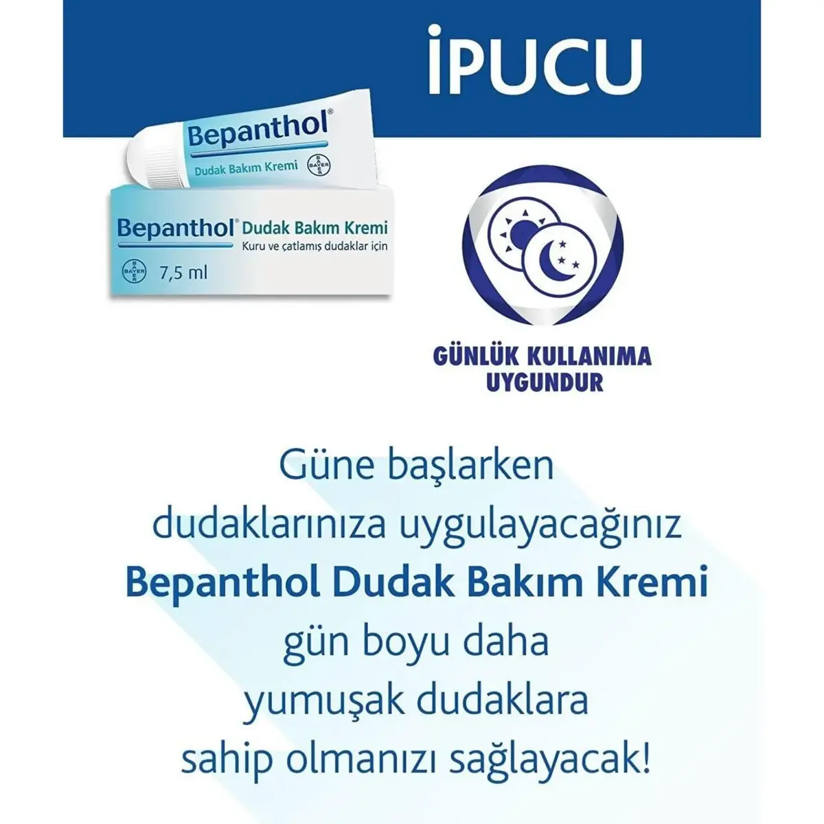 Bepanthol Cilt Bakım Kremi 30 gr ve Dudak Bakım Kremi 7,5 gr