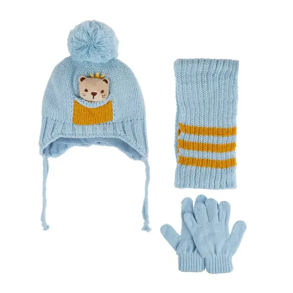 Kitti Eldiven Atkı Bere Takım 0-18 Ay Açık Mavi Asortili
