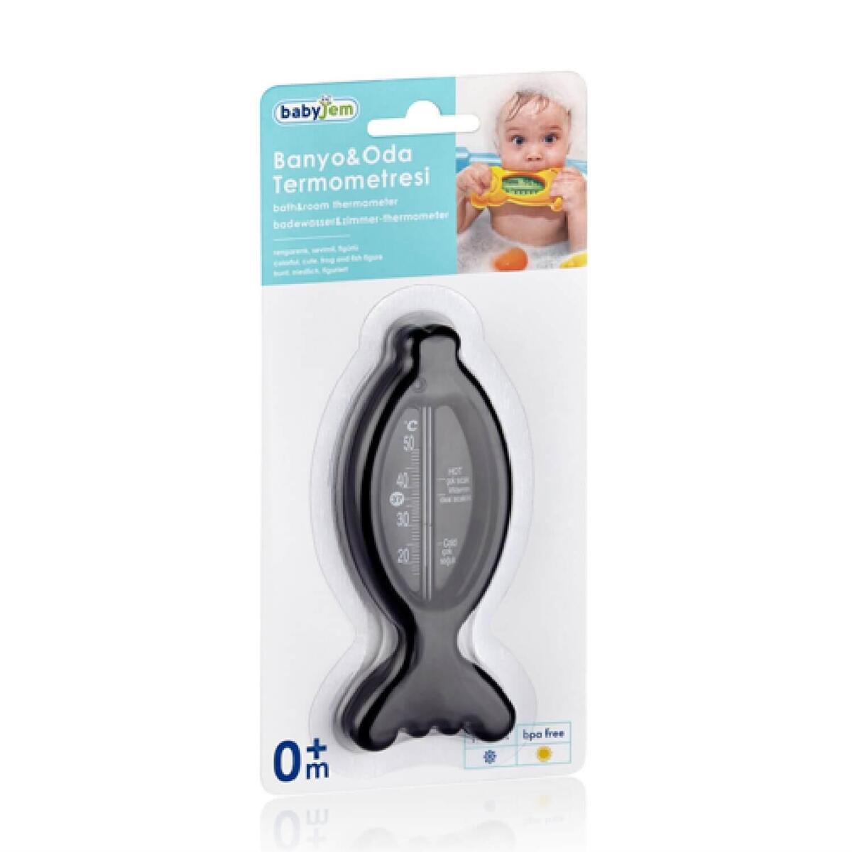Babyjem Banyo&Oda Termometresi Balık Siyah