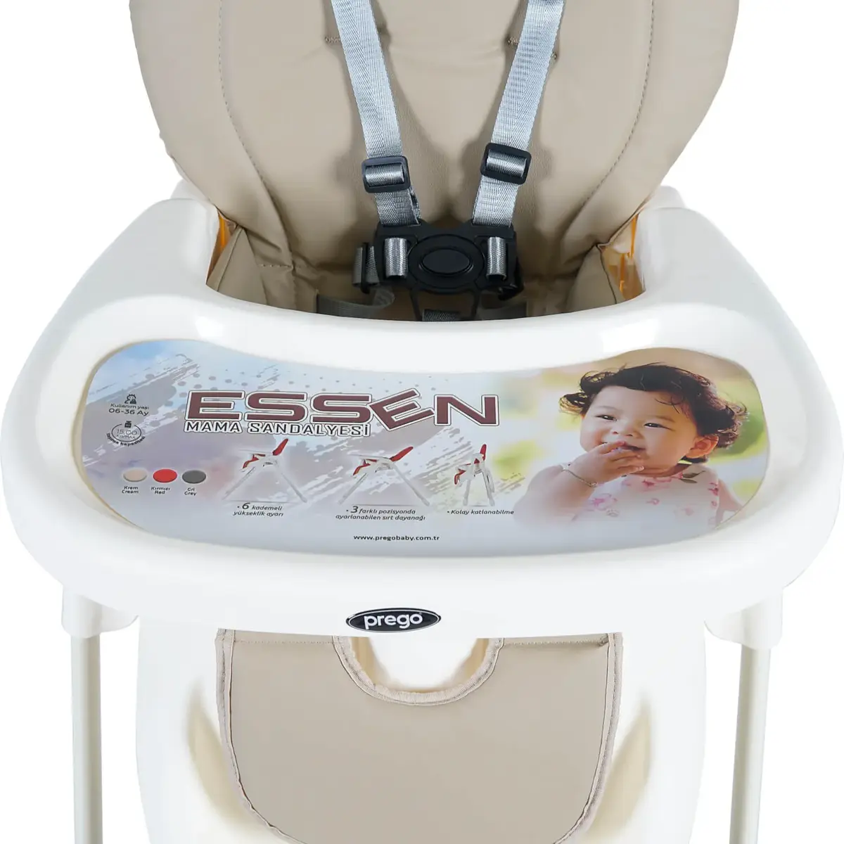 Prego 0623 Essen Mama Sandalyesi Krem
