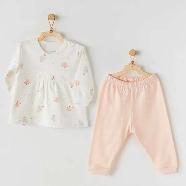 Andy Wawa 2li Takım Hiding Rabbits Ekru - Somon