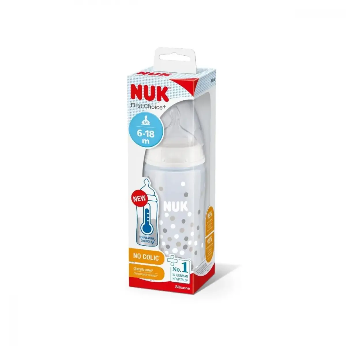 Nuk FC Plus Dereceli PP Biberon 300 ml Beyaz