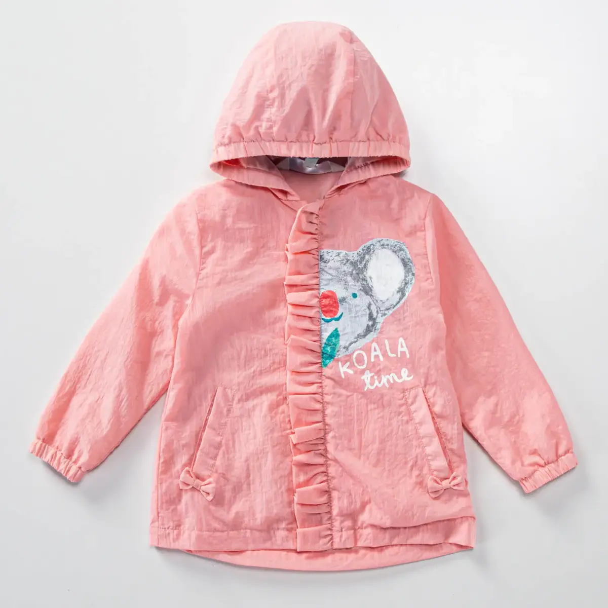 Midimod Yağmurluk Koala Baskılı Pembe