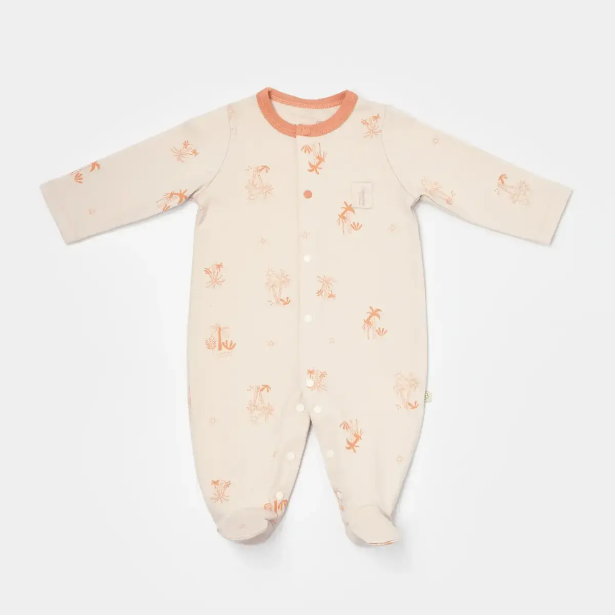 Bibaby Organik Tulum Takımı Tüllü Hello Safari Ekru - Kiremit