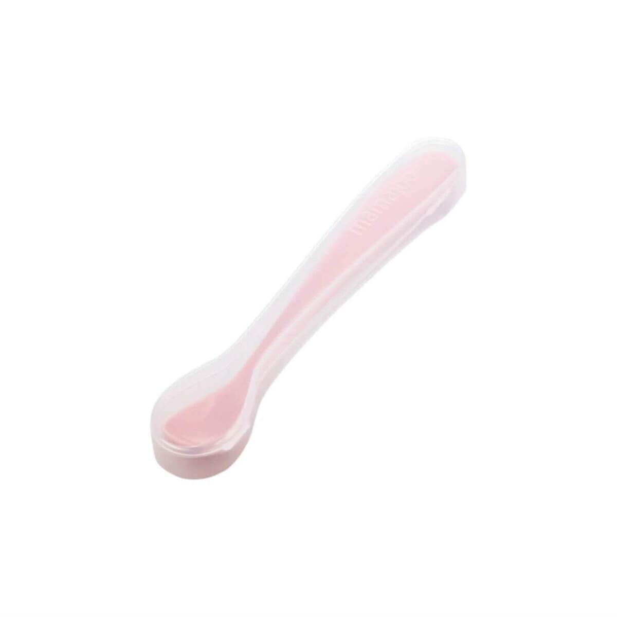 Mamajoo Beslenme Kaşığı ve Saklama Kutusu Powder Pink