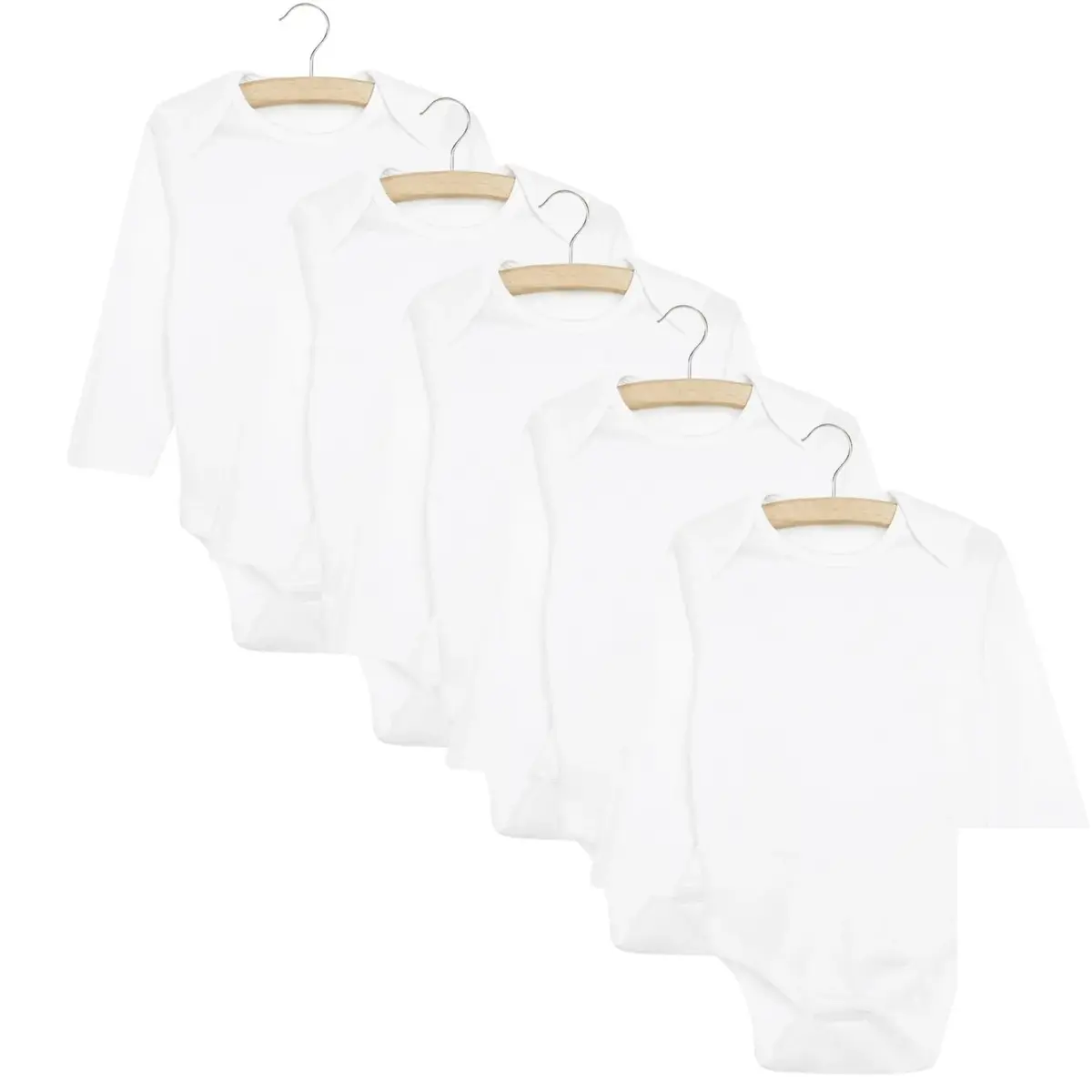 Mixi Baby 5li Beyaz Uzun Kollu Body Seti