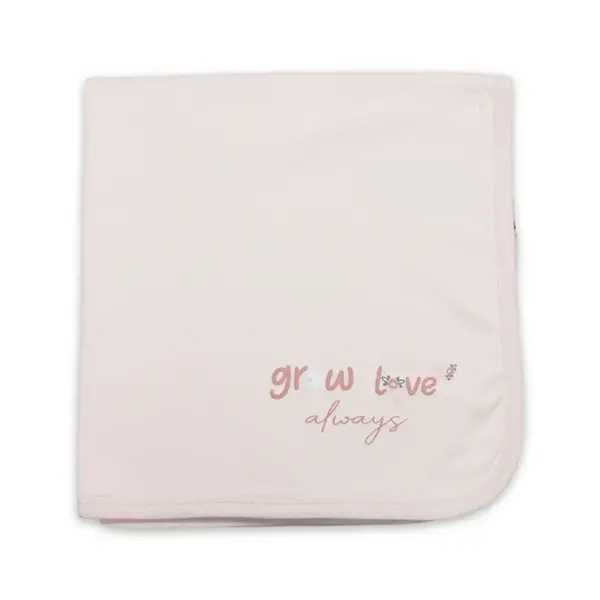 Bistyle Battaniye Penye Grow In Love Pembe - Ekru