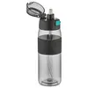 SHOTAY ŞEFFAF KAPAKLI ŞERİTLİ TRITAN MATARA 600 ML. SİYAH