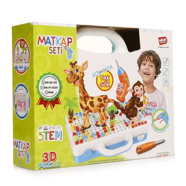 Eğitici Matkap Seti Hayvanlar 3D Stem Creative