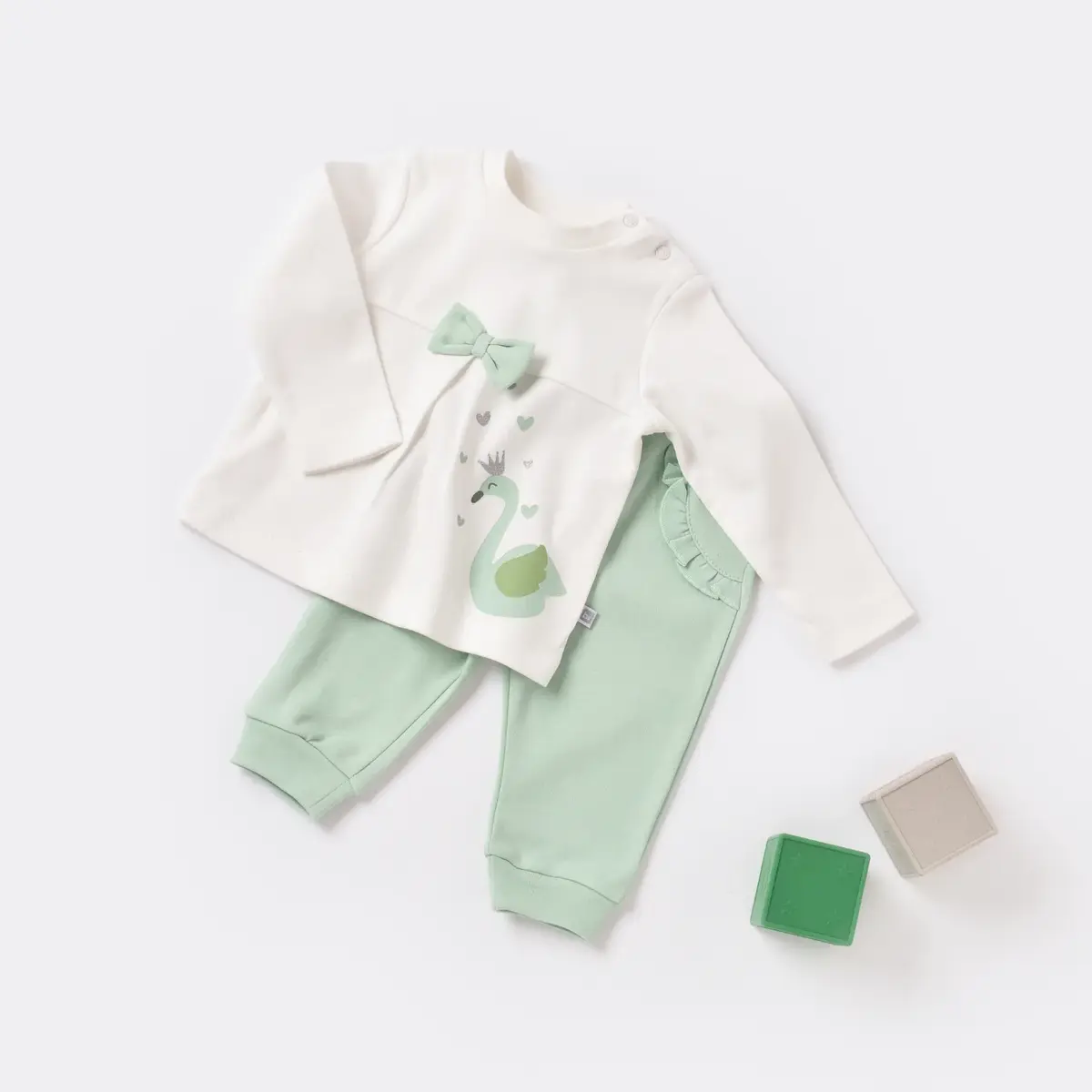 Bibaby 2li Takım Baby Flamingo Yeşil